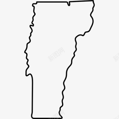 佛蒙特州美国地图图标