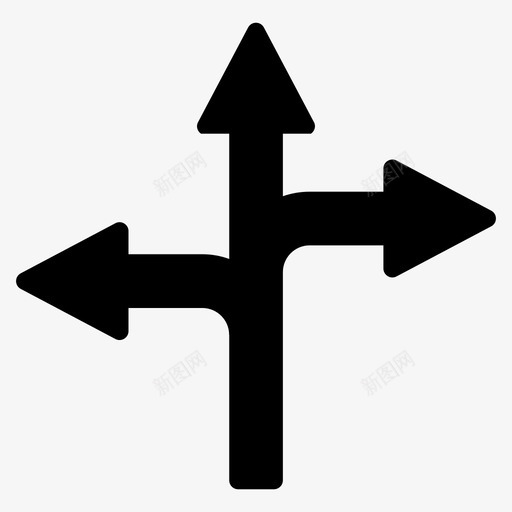 三向交叉口方向箭头路标svg_新图网 https://ixintu.com 交叉口 方向 箭头 路标 道路 地图 导航 标志 标志符 符号