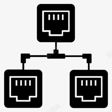 网络端口宽带共享连接共享图标