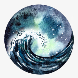 手绘未来科技科幻线框宇宙时光太空星球设计插图素材