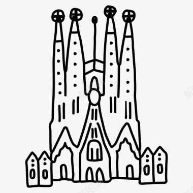 萨格拉达家族巴塞罗那教堂图标
