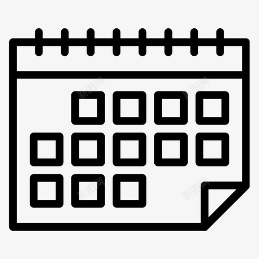 每日计划约会日历svg_新图网 https://ixintu.com 每日 计划 时间管理 约会 日历 日期 日程表 图标