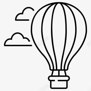 热气球飞艇弹幕气球图标