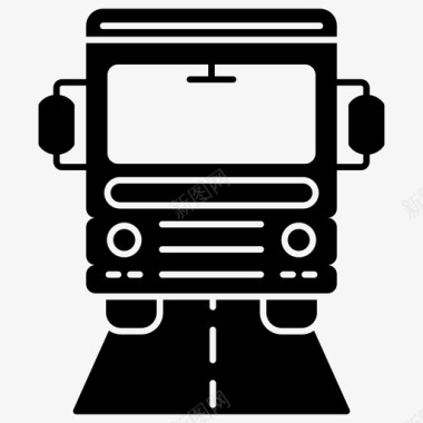 巴士旅行长途汽车本地交通图标