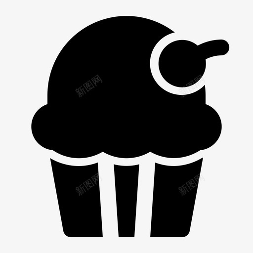 杯形蛋糕面包店纸杯蛋糕svg_新图网 https://ixintu.com 蛋糕 杯形 面包店 纸杯 甜点 糕点 快餐 固体