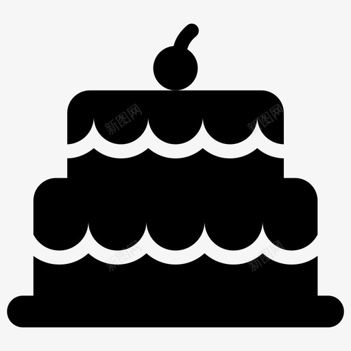 生日蛋糕面包店项目甜点svg_新图网 https://ixintu.com 生日蛋糕 甜点 面包店 项目 食品 饮料 固体 载体 图标