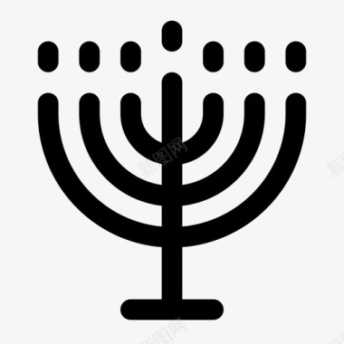 圣殿光明节犹太人图标