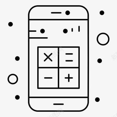 add计算器android应用程序细线图标