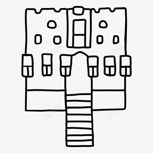 阿勒颇城堡建筑手绘svg_新图网 https://ixintu.com 建筑 阿勒 城堡 手绘 神庙 世界 地标 科纳