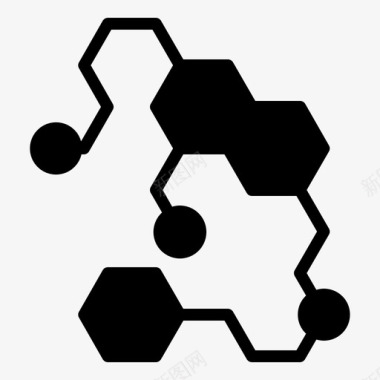 网络与科学化学药物图标