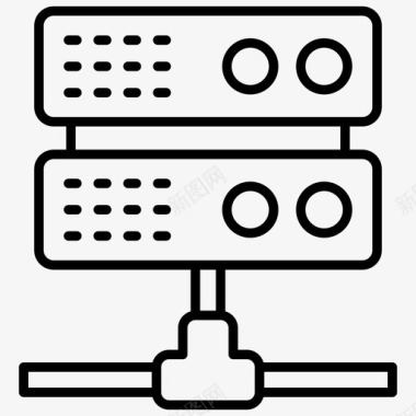 网络服务器大数据数据中心图标