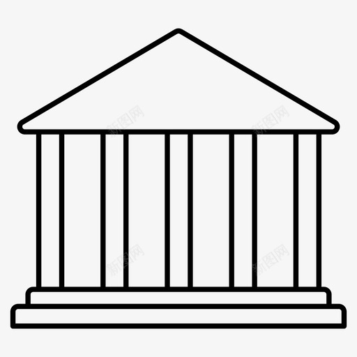 万神殿古罗马罗马纪念碑svg_新图网 https://ixintu.com 罗马 万神殿 神殿 纪念碑 神庙 地标 一组 标线 矢量 矢量图 图标