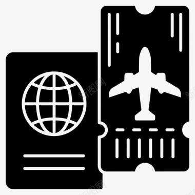 货运单据飞行证机票图标