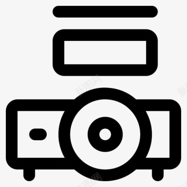 双投影仪会议办公室图标