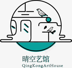 晴空花艺馆logo素材