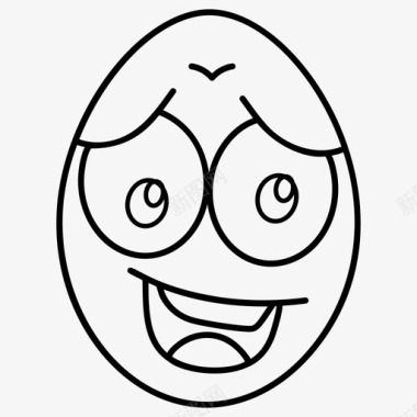 笑脸蛋装饰蛋复活节彩蛋图标