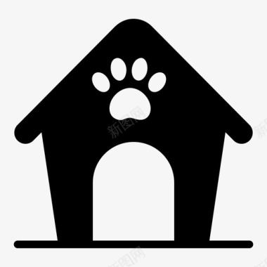宠物屋动物仓动物建筑图标
