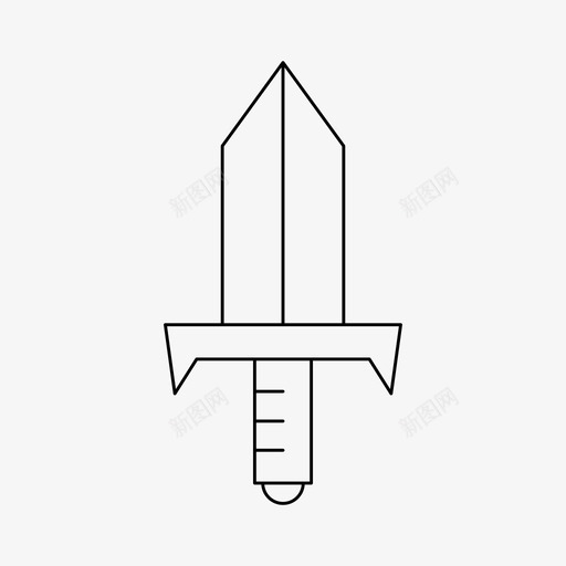 匕首战斗刀刃svg_新图网 https://ixintu.com 战斗 匕首 刀刃 武器 细线