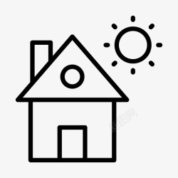 地产背景图文房子太阳建筑家高清图片
