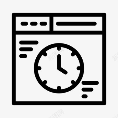 网页时间浏览器时钟图标