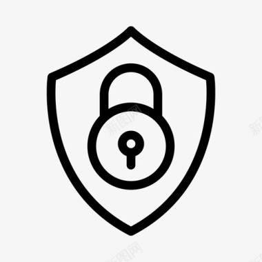 盾牌锁私人保护图标