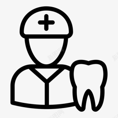 牙医牙齿化身牙齿图标