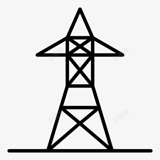 能量塔电流传输电塔svg_新图网 https://ixintu.com 能量塔 电流 流传 输电塔 电杆 输电 电力 能量 矢量 矢量图 图标