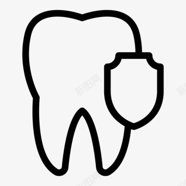 保护牙齿口腔安全图标