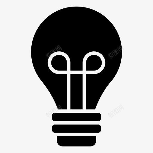 灯泡电照明svg_新图网 https://ixintu.com 灯泡 照明 白炽灯 一组 功率 能量 字形 矢量 矢量图 图标