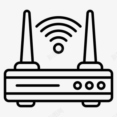 wifi路由器接入路由器调制解调器图标