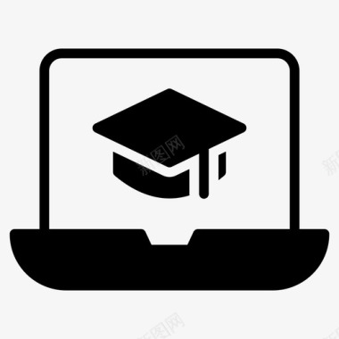 在线教育文凭在线教育笔记本电脑图标