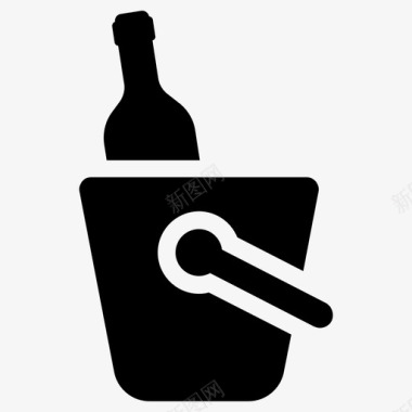 冰桶葡萄酒葡萄酒桶图标