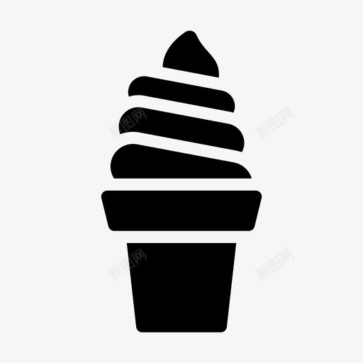 冰淇淋筒甜点巧克力和甜点线字形svg_新图网 https://ixintu.com 甜点 冰淇淋 巧克力 点线 字形