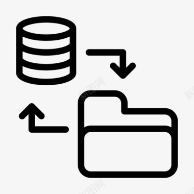 数据库文件文件夹目录服务器图标