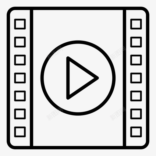 电影连载电影胶片复古胶片svg_新图网 https://ixintu.com 电影 胶片 连载 复古 社交 媒体 轮廓 向量 图标