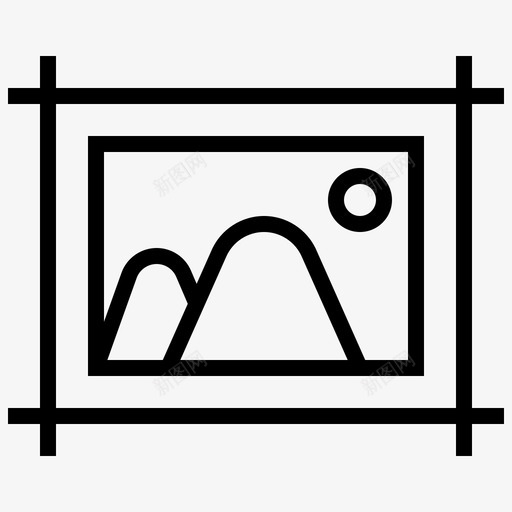 艺术板框架山svg_新图网 https://ixintu.com 艺术 框架山 照片 图形设计 工具