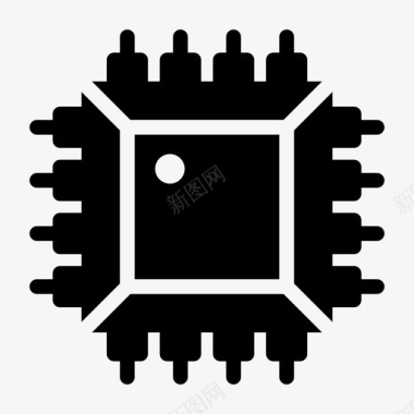 cpu处理器芯片电子图标