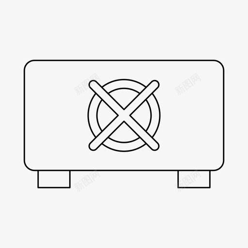 保险库银行锁svg_新图网 https://ixintu.com 保险箱 保险 银行 价值 细线