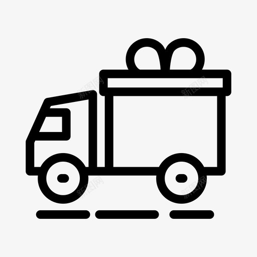 送货礼品卡车svg_新图网 https://ixintu.com 卡车 送货 礼品 礼物 购物 电子商务 字形
