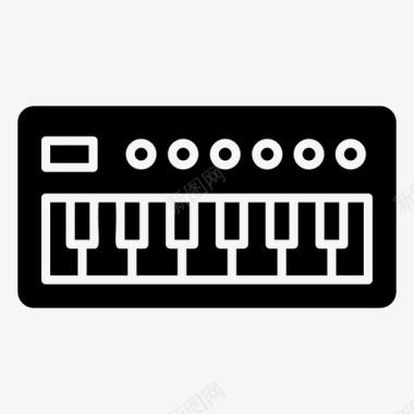 电子键盘电子仪器键盘合成器图标