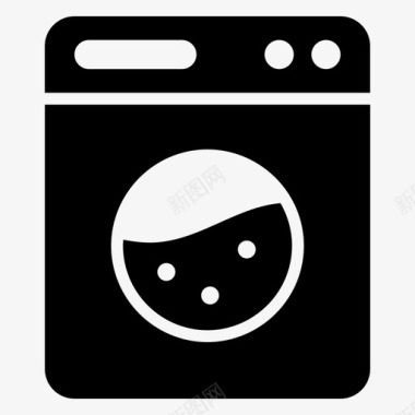 洗衣房电洗衣机洗衣机图标