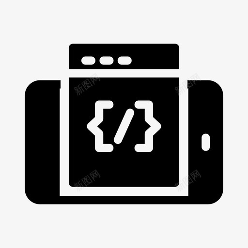 在线编码手机开发svg_新图网 https://ixintu.com 在线 编码 手机 开发 编程 网页设计 字形