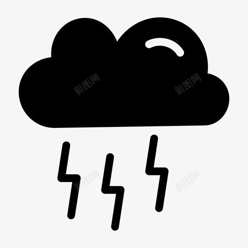 闪电天气云雨svg_新图网 https://ixintu.com 闪电 天气 云雨 风暴