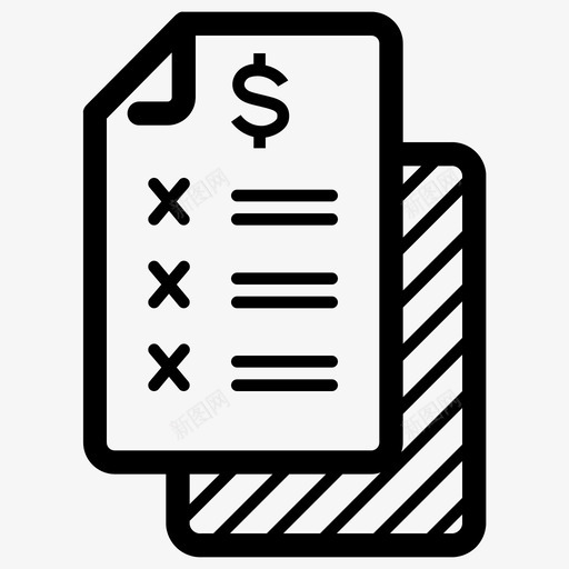 账单明细列表财务svg_新图网 https://ixintu.com 账单 明细 明细账 列表 财务 结果 费用 支出 档案 文件