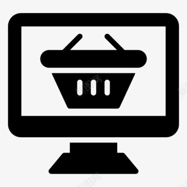 电子商店网上购物电子商务图标