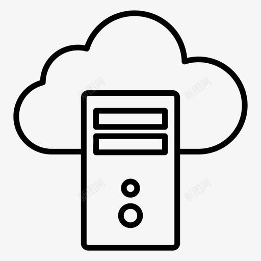 云托管云服务器数据存储svg_新图网 https://ixintu.com 服务器 数据 托管 存储 数据库 数据机 机架 大纲 图标
