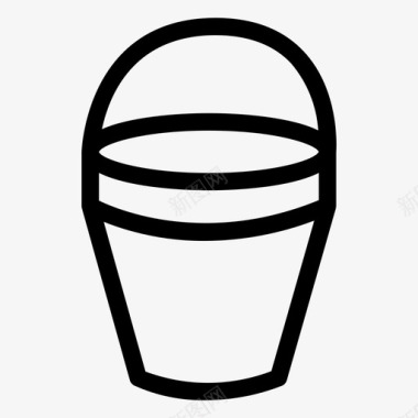 桶篮子垃圾桶图标