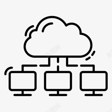 云计算网络云通信网络云设备图标