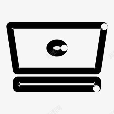 开放式笔记本电脑设备电子设备图标