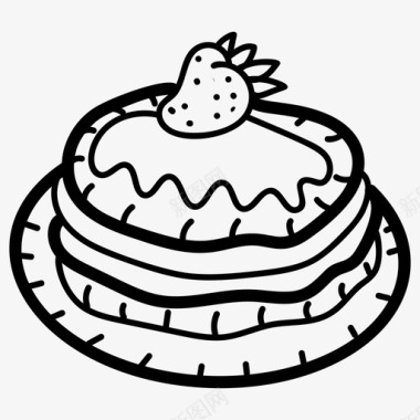 生日蛋糕奶油蛋糕甜点图标